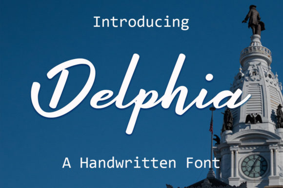 Delphia: A Modern Script Font for Campaign Creativity