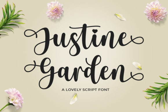 Justine Garden Font for Handmade Creations