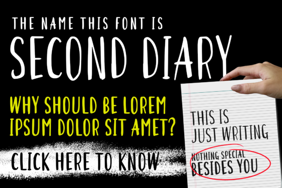 Second Diary: A Simple Font for Polished Branding