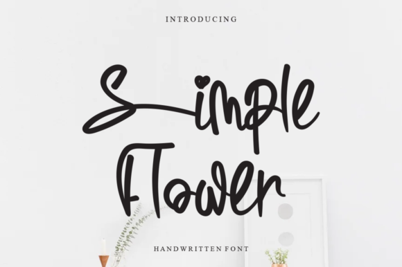 Simple Flower Script Font for Editorial Design