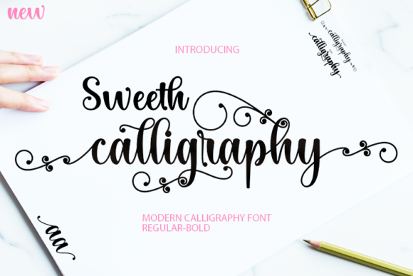 Sweeth Calligraphy: A Modern Script Font for Editorial Design